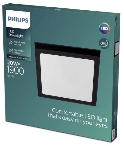 Philips - LED Mennyezeti lámpa MAGNEOS LED/20W/230V 2700K fekete