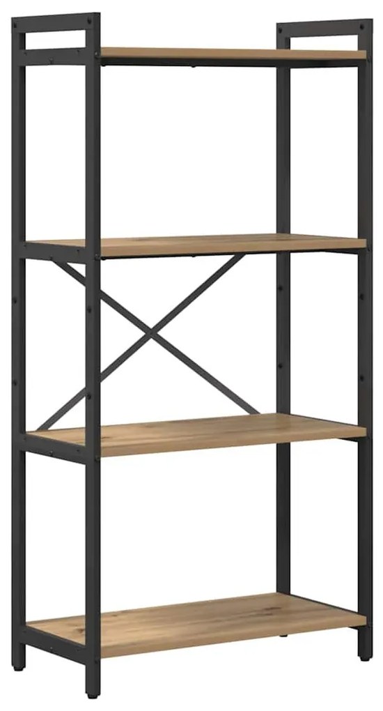 Könyvszekrény kézműves tölgy 60 x 30 x 118 cm Faanyag