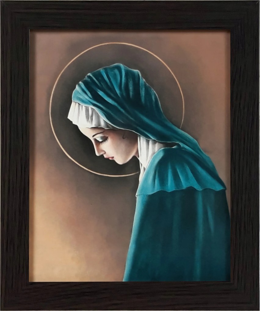 Vászonkép 30x25 Mária Szűz Mária Keret Wenge