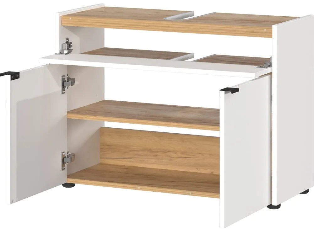 Fehér mosdó alatti szekrény 80x60 cm Forano – Germania