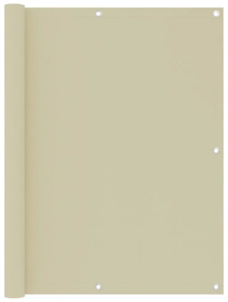 krémszínű oxford-szövet erkélynapellenző 120 x 600 cm