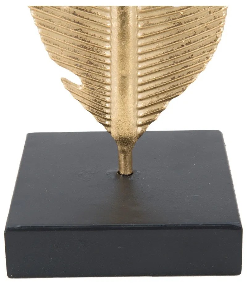 Feather aranyszínű dekorációs gyertyatartó, magasság 34 cm - Mauro Ferretti