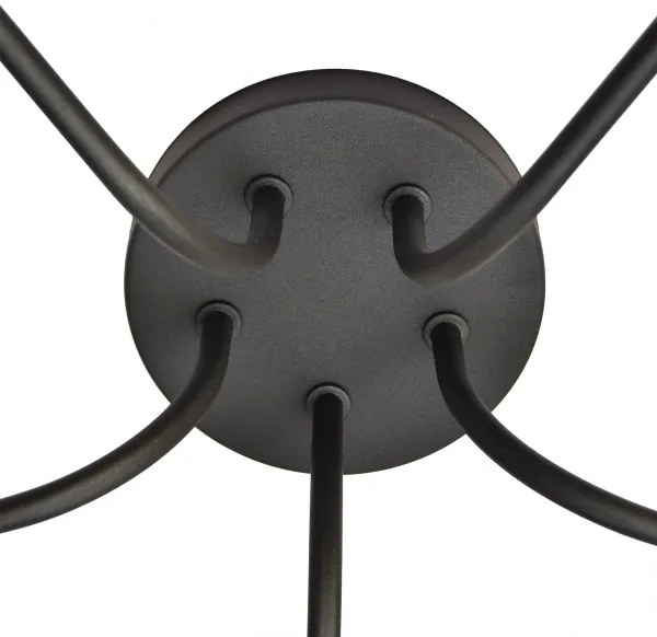 Csillár ADAMANT 5xE27/15W/230V fekete