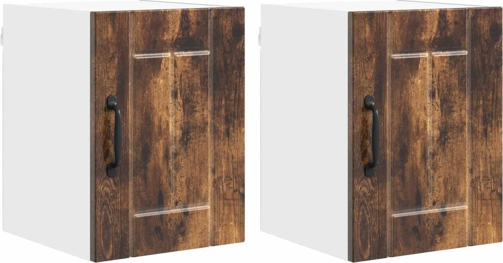 vidaXL Konyhaszekrény 2 pcs Füstölt tölgy 30 x 31 x 40 cm Faanyag