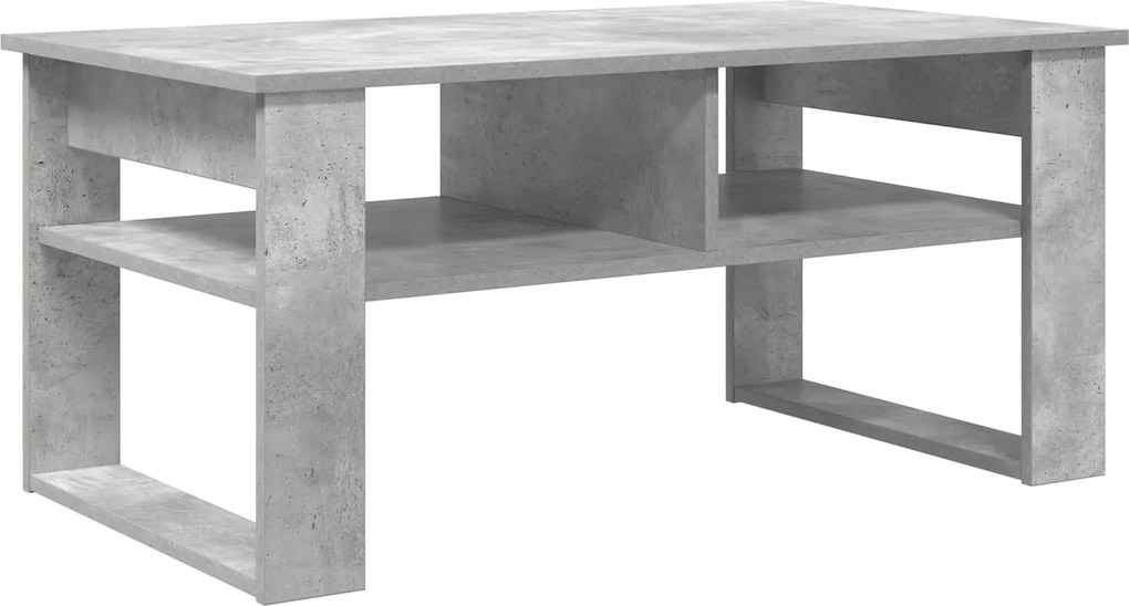 vidaXL Dohányzóasztal tárolóval Beton Szürke 96 x 54 x 44 cm Faanyag