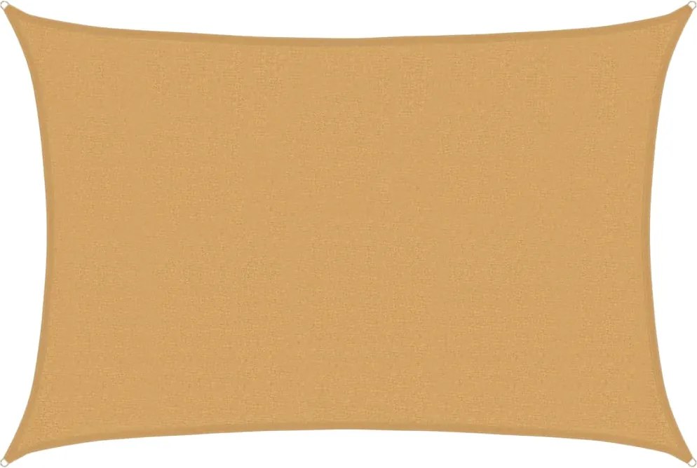vidaXL homokszínű négyszögletű HDPE napvitorla 160 g/m² 2,5x3,5 m