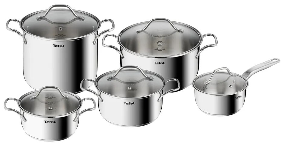 Rozsdamentes acél edény készlet 10 db-os Intuition – Tefal