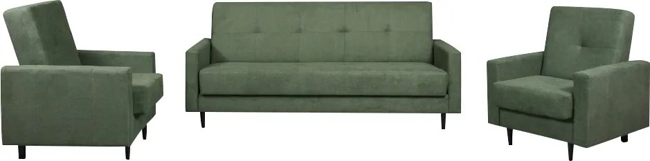 Fotel, zöld szövet, VALDO