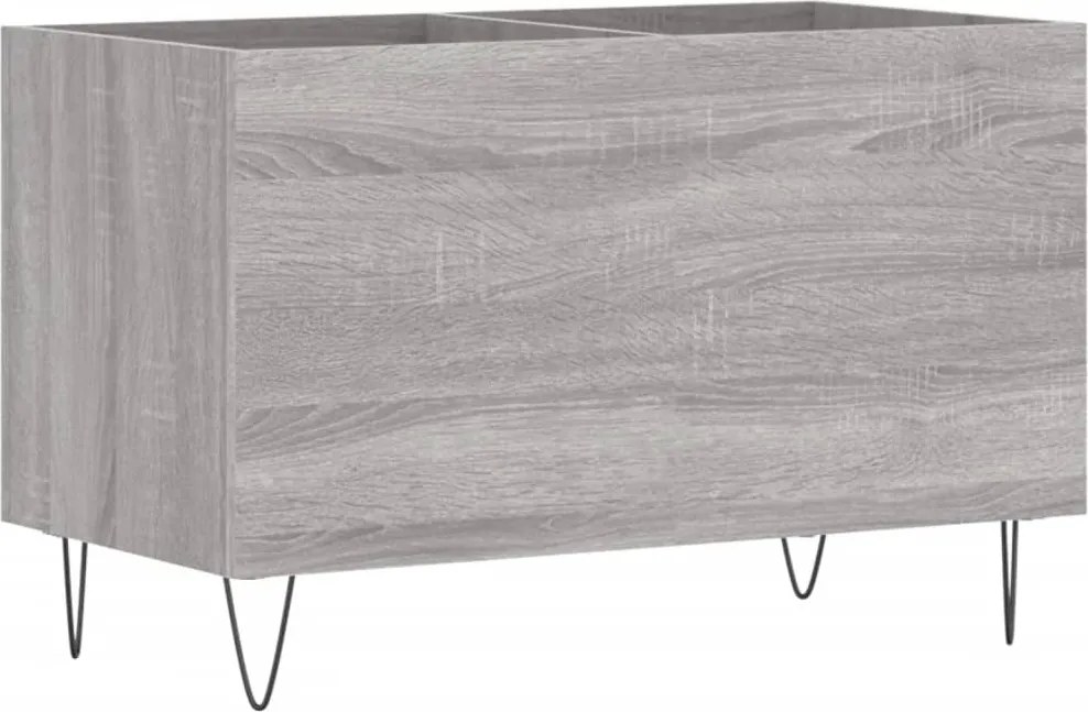 vidaXL szürke sonoma színű szerelt fa hanglemezszekrény 74,5x38x48 cm