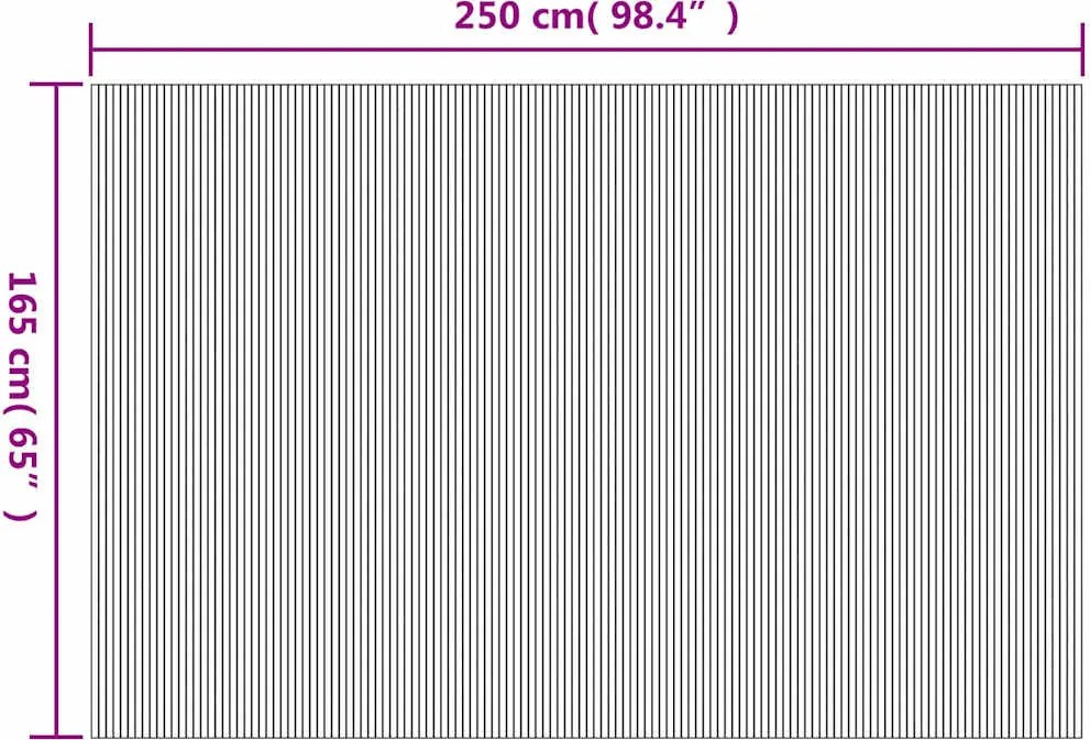 Szürke bambusz paraván szélessége 250 cm magassága 165 cm