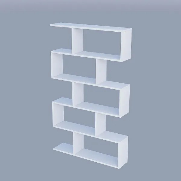 Könyvespolc NILUFER 156x90 cm fehér