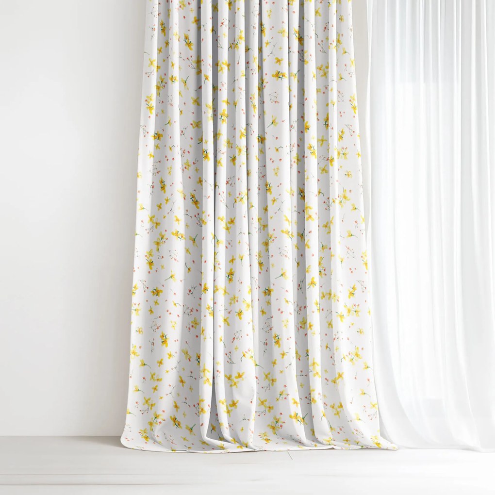 Goldea valencia dekorfüggöny - nárciszok 240x135 cm