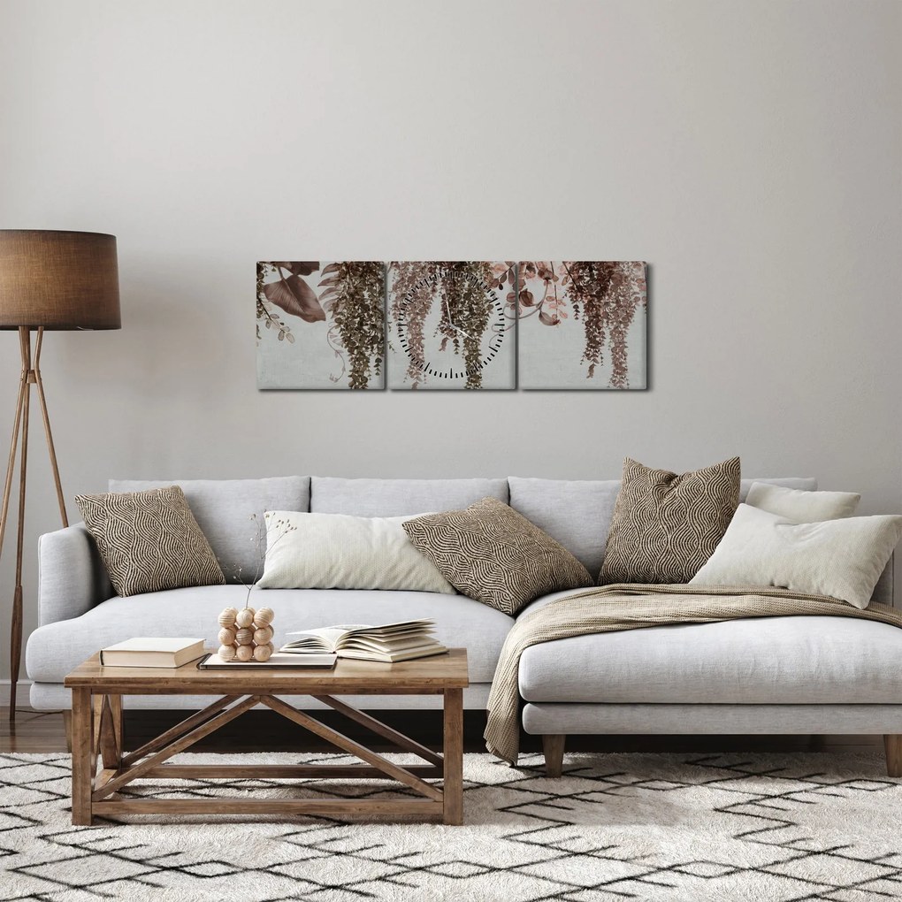 Kép - Növények (órával) (90x30 cm)