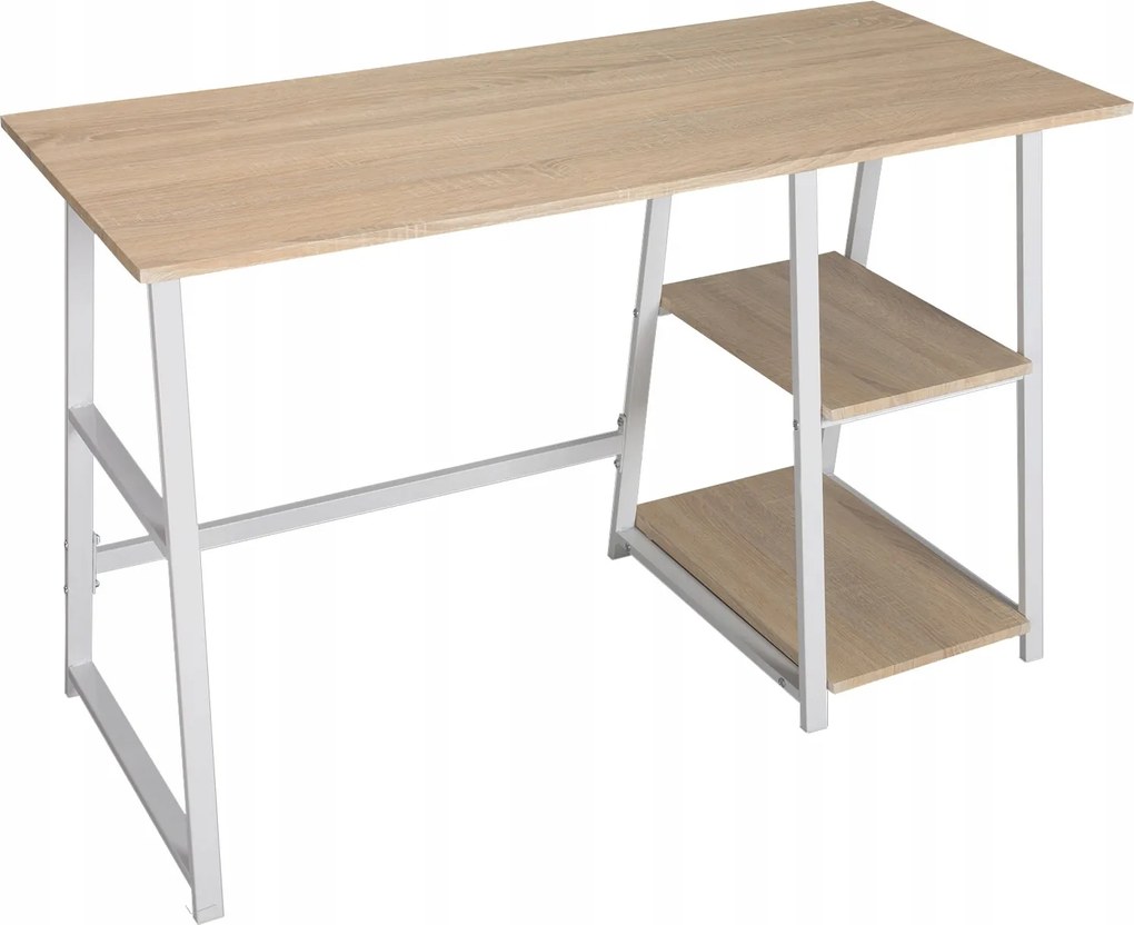 Téglalap alakú íróasztal Desk 120 x 50 x 73 cm natúr tölgy Woltu