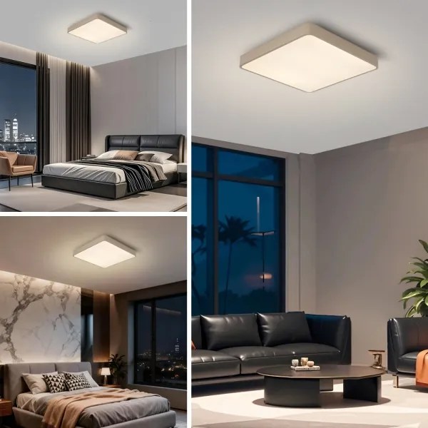 Brilagi - LED mennyezeti lámpatest POOL SQUARE LED/48W/230V 3000/4000/6000K 50x50 cm bézs
