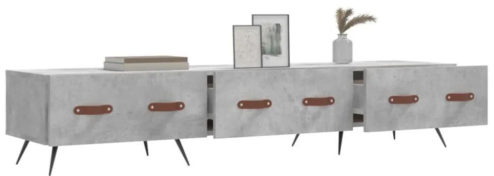 betonszürke szerelt fa TV-szekrény 150 x 36 x 50 cm