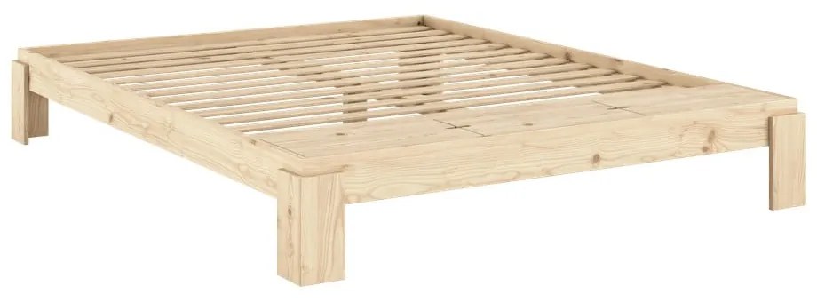 Natúr színű borovi fenyő franciaágy ágyráccsal 180x200 cm Layers – Karup Design
