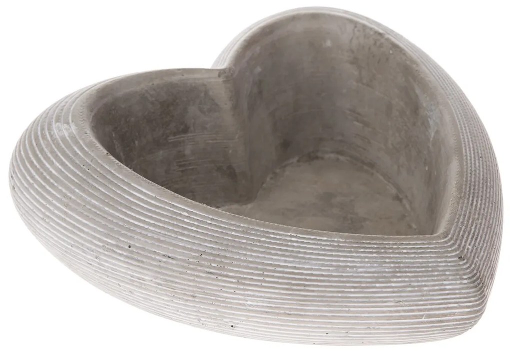 Beton edényfedő Szív szürke, 22 x 9 cm