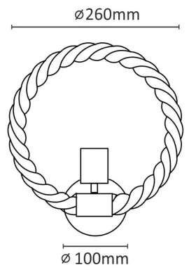 LED Fali lámpa ROPE ARTHUR 1xE27/10W/230V