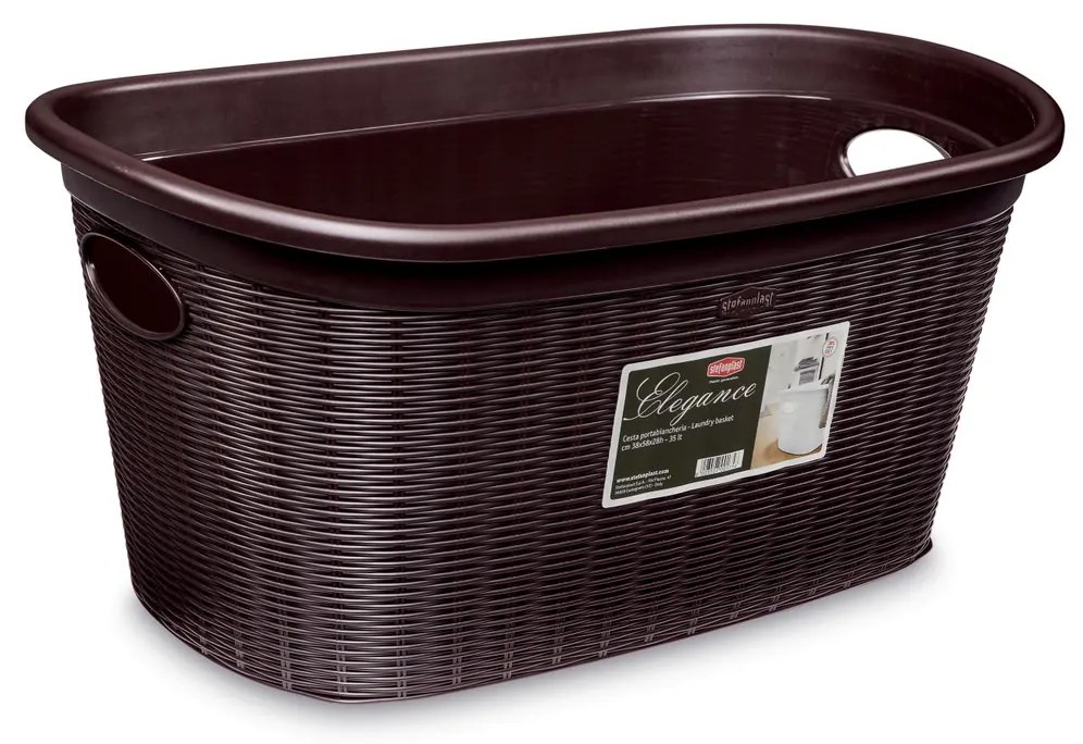 STEFANPLAST Mosodai kosár 35 l, 58x38x28cm, barna, barna
