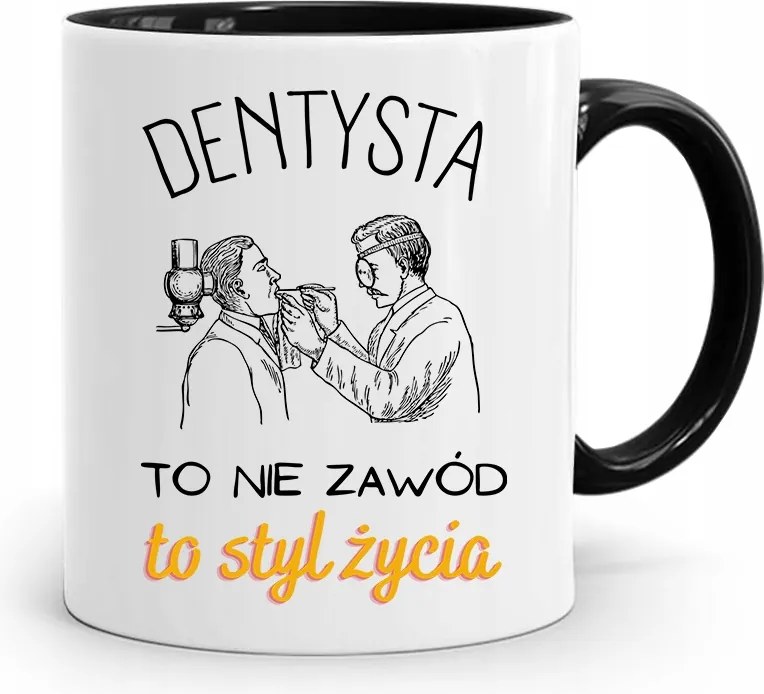 Fekete Fogorvos Ajándék Bögre Az Élet Szilárdja fényképes nyomtatással