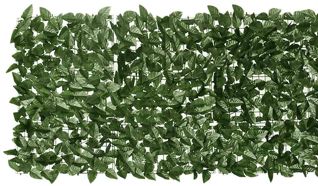 Sötétzöld leveles erkélyparaván 600 x 75 cm