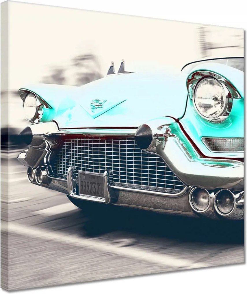 Vászonkép 30x30 Türkiz Cadillac