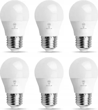 6 db-os Led izzó szett G45 E27 4W Semleges fehér szín