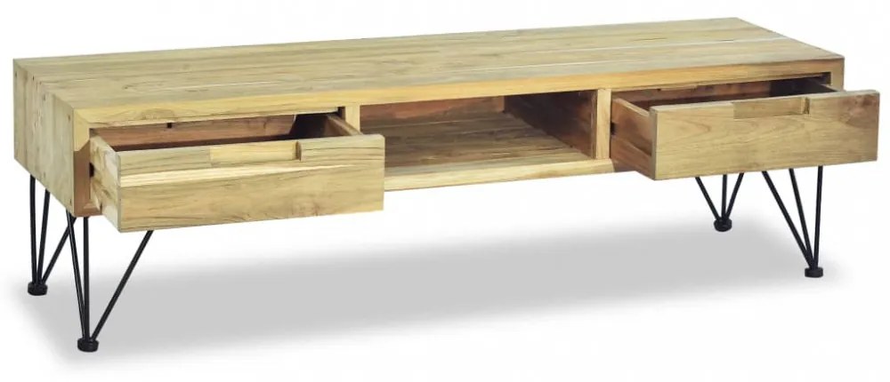 tömör tíkfa TV-szekrény 120 x 35 x 35 cm