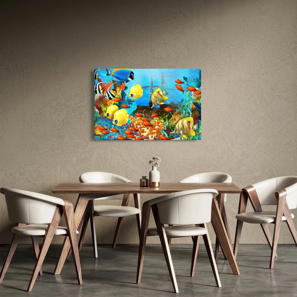 Kép - színes korallzátony (90x60 cm)