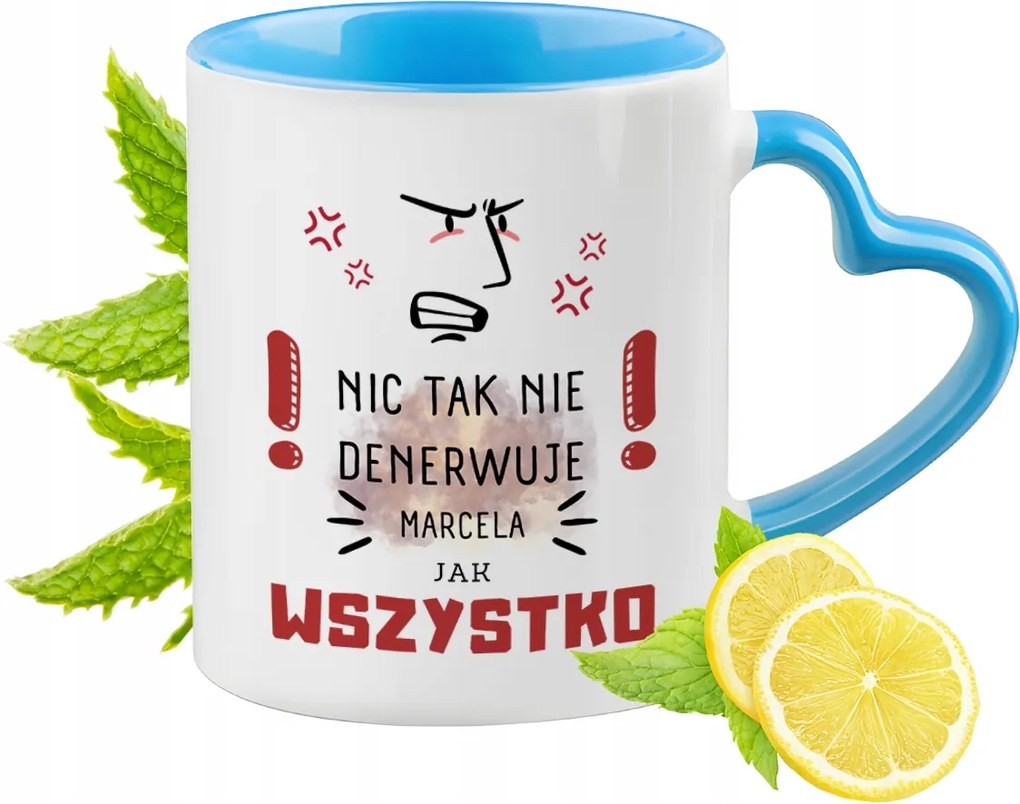 Marcel Kék Bögre Szív Alakú Füllel Ajándék