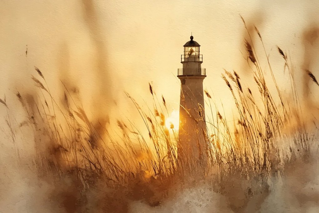 Fotótapéta Flizelina Tájkép Világítótorony Napnyugta 104x70,5 ragasztó