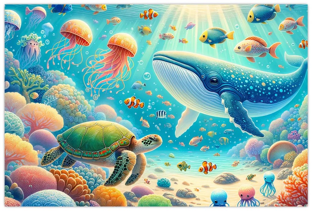 Kép - A világ a víz alatt (90x60 cm)