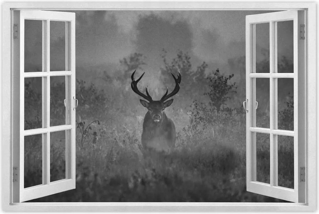 Poszterek 120x80 Szarvas a ködben