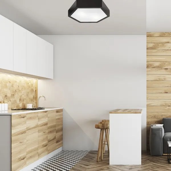 Mennyezeti lámpa HEX 2xE27/60W/230V átm. 43 cm fenyő wenge