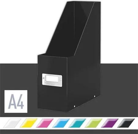 Iratpapucs, PP/karton, 95 mm, LEITZ Click&Store, fekete (E60470095)