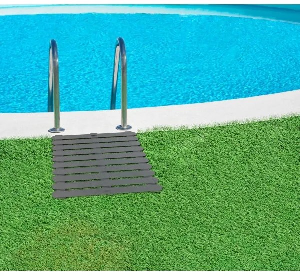 WENKO 22947100-Zuhanyszőnyeg beltéri & kültéri 55x55 cm szürke