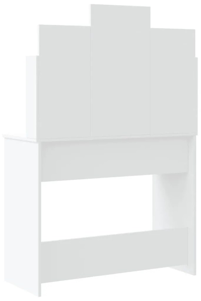fehér fésülködőasztal LED-del 96x40x142 cm