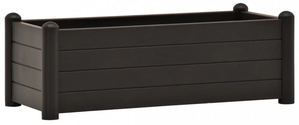 antracitszürke kerti PP magaságyás 100 x 43 x 35 cm