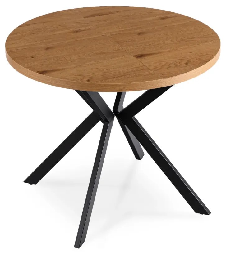 Bővíthető Étkezőasztal Arany/Fekete Színben. DORIAN 80-160 cm