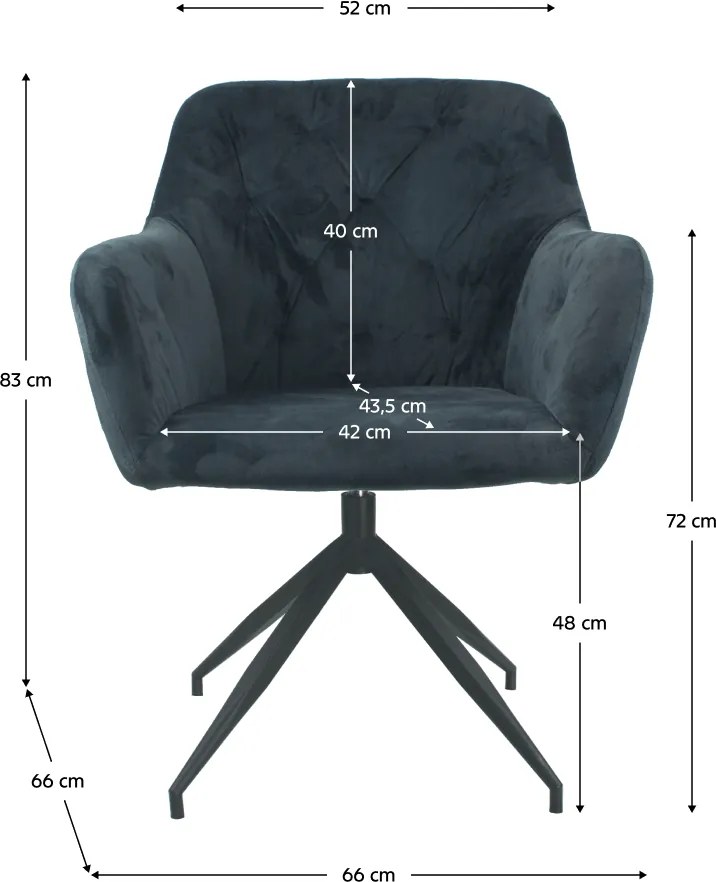 Forgószék, sötétszürke Bársony szövet/fekete, VELEZA NEW