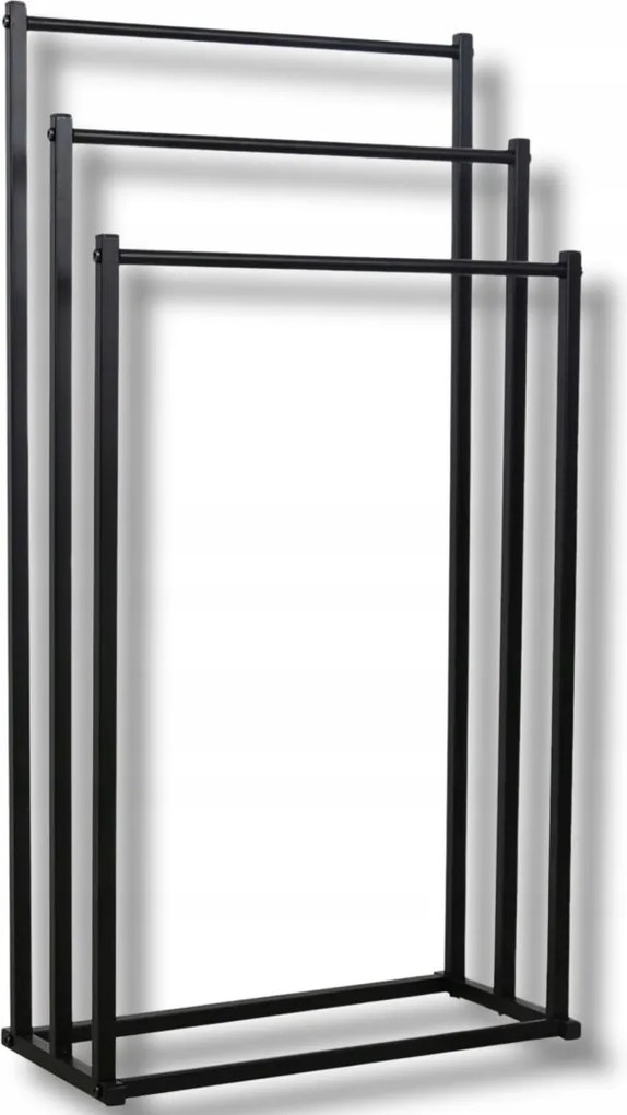 Törölközőtartó állvány 3 szintes fekete M