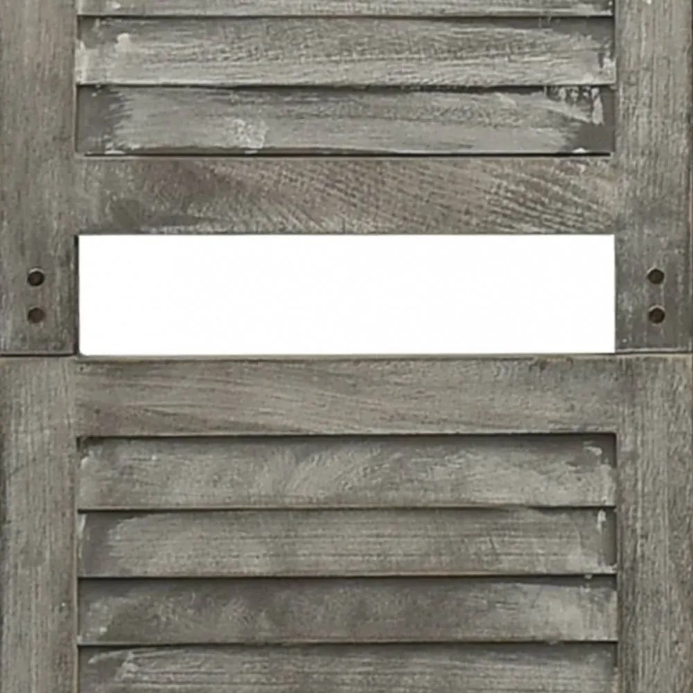 szürke 4 paneles tömör faparaván 143 x 166 cm