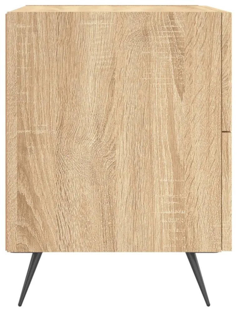 2 db sonoma tölgy színű szerelt fa éjjeliszekrény 40x35x47,5 cm