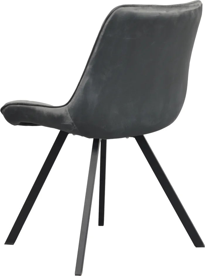 Étkezőszék, sötétszürke Velvet szövet/fekete, SAMIRA