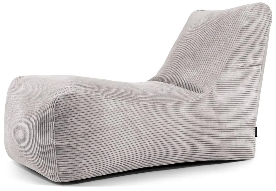 Világosszürke kordbársony babzsákfotel Lounge – SLOWDOWN