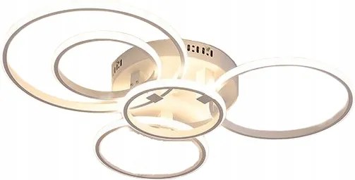 Mennyezeti Lámpa Plafon Fehér Gyűrű Kerekek Led Távirányító