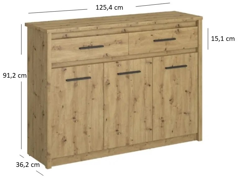 Komód Andra (artisan tölgy). 1052733