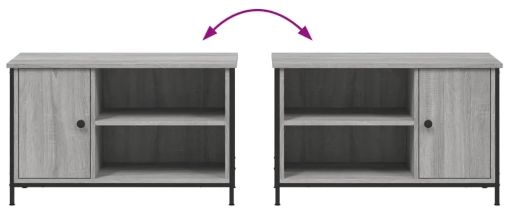 vidaXL szürke sonoma színű szerelt fa TV-szekrény 80x40x50 cm