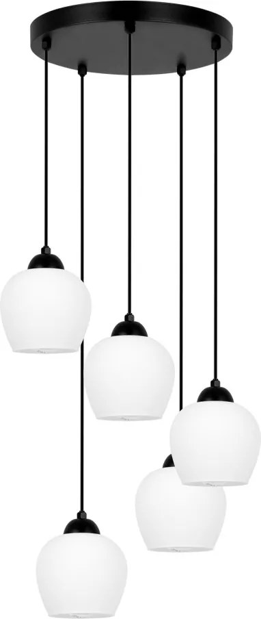 KAJA K-5602 ABRO Többágú Függesztett Lámpa Fekete E27 IP20